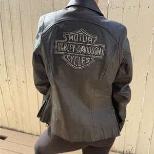 Harley-Davidson rhinestone leather jacket